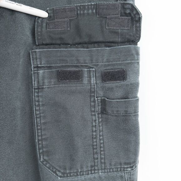 Duluth Trading Co Fire Hose Relaxed Fit Cargo Work Pants Mens 35x32* Black READ - Picture 10 of 16